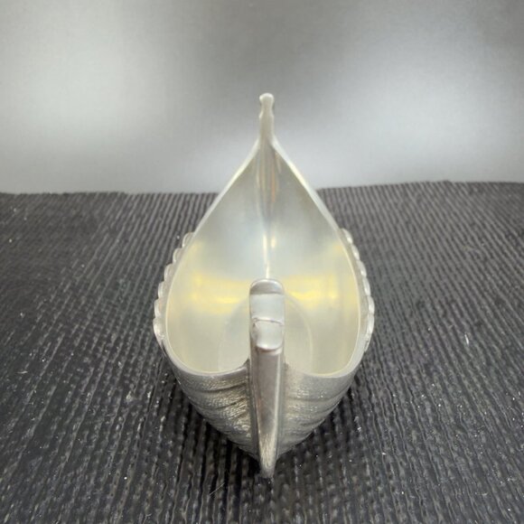 Just Andersen Danmark No 1109 Signed Pewter Viking Ship Salt Cellar Denmark VTG - Picture 9 of 11